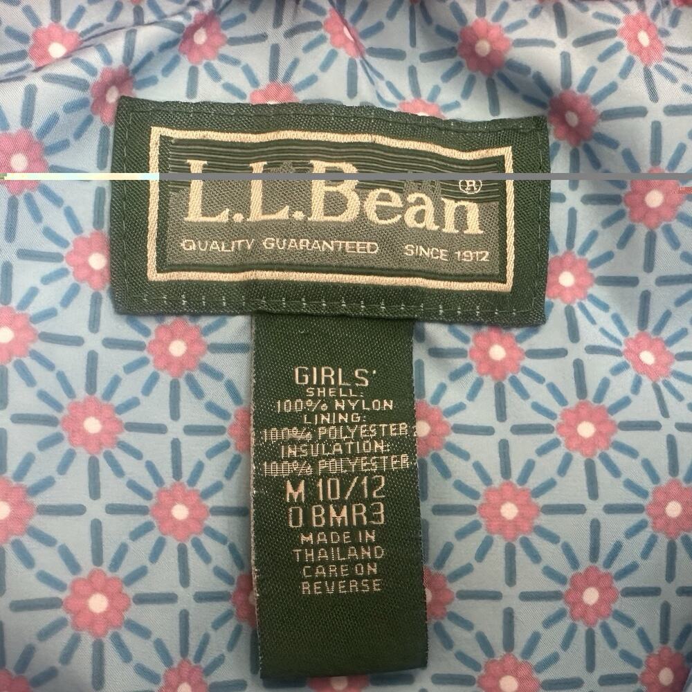 L.L. Bean Jacket Girls 10/12 Pink Lined Thinsulate Snow Hooded Zip Ski‎ Pocket - Picture 4 of 10